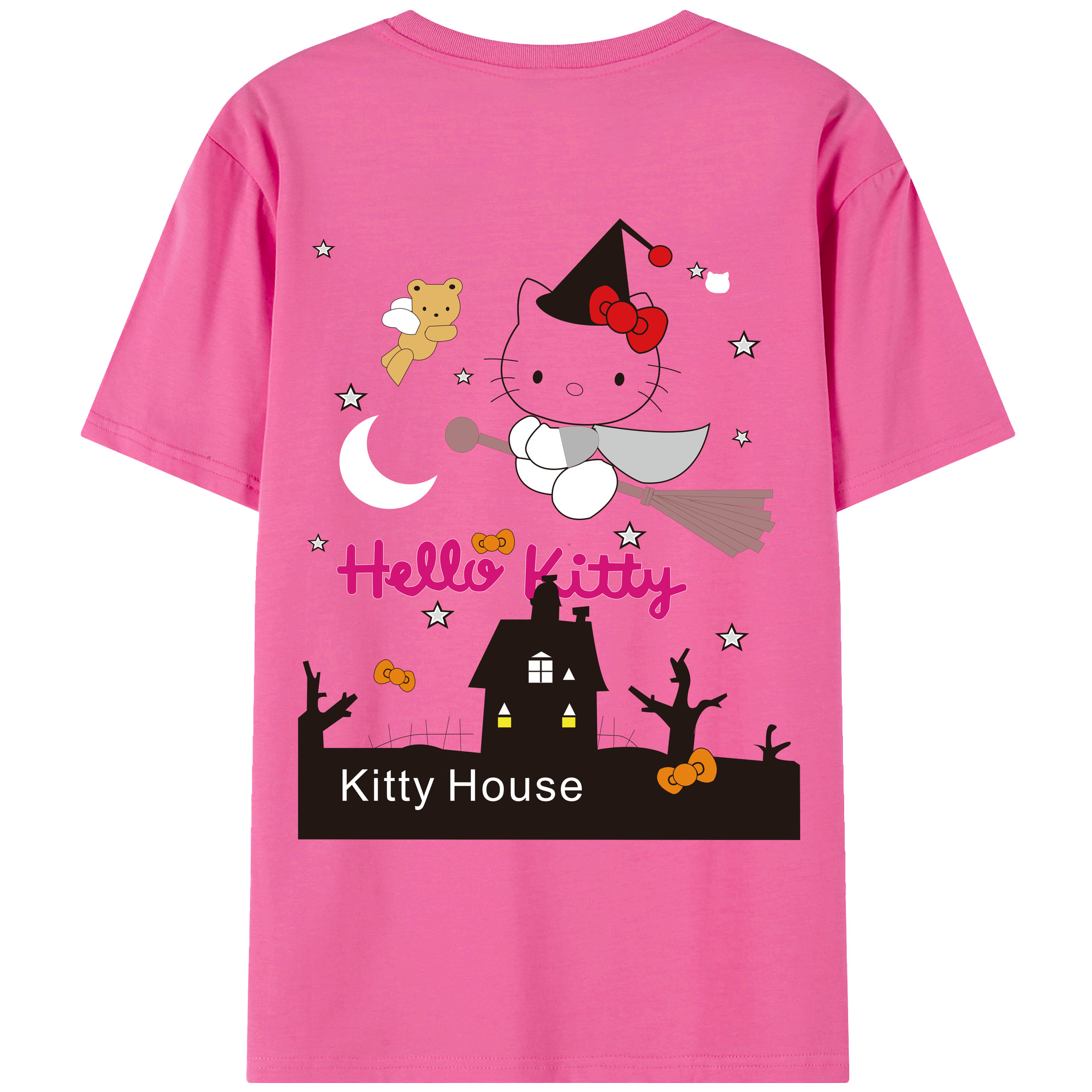 （画像用） Hello Kitty ハローキティ レディース半袖Tシャツ(バックプリント)